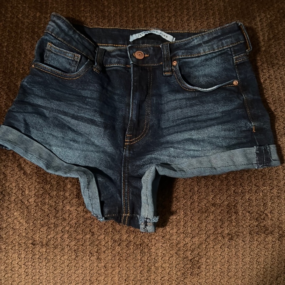 denim blue shorts